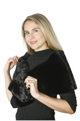 Black mink fur stole